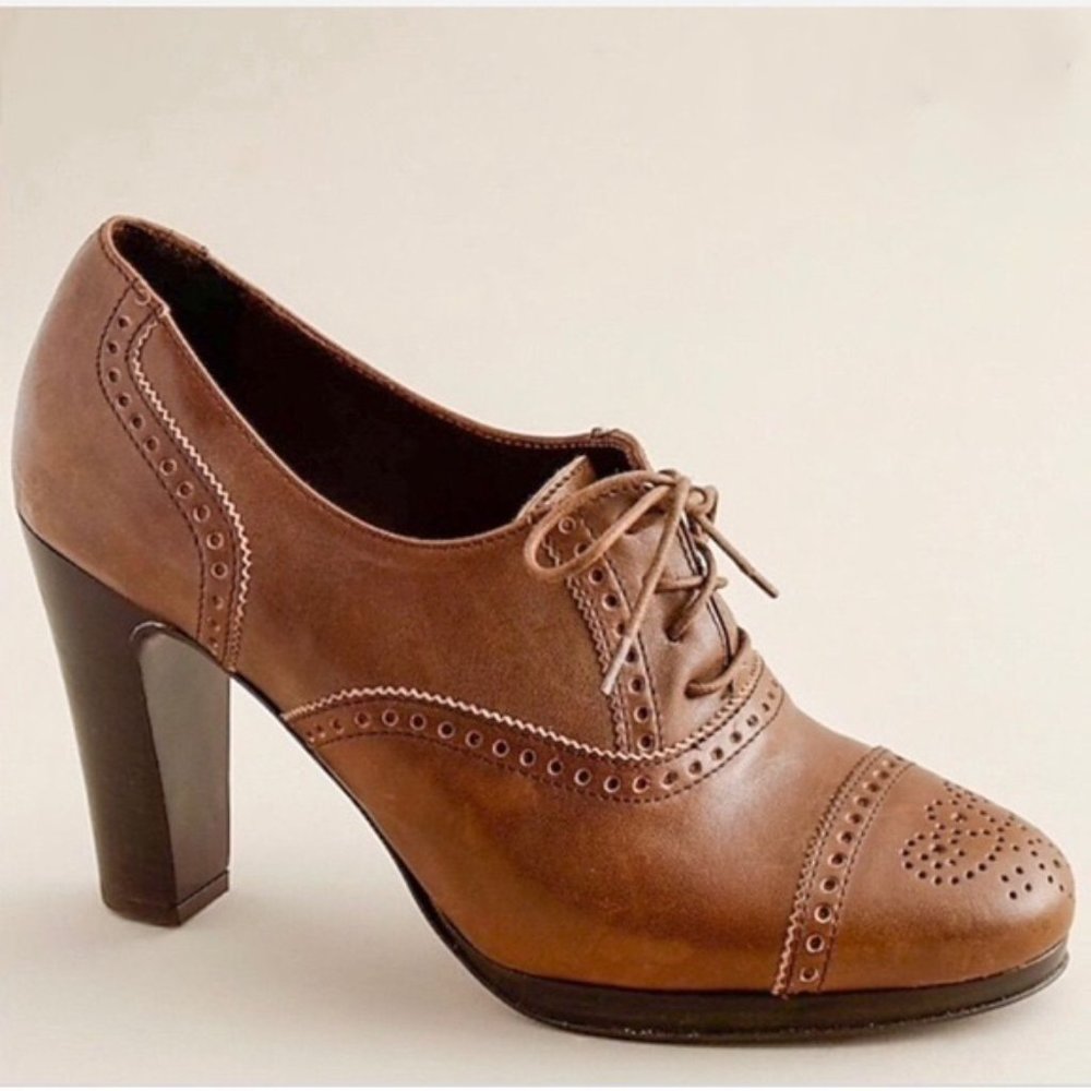 Elegant Brown Women's Oxford Heels